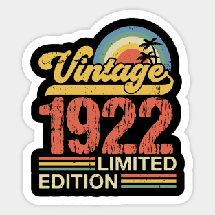 Retro vintage 1922 limited edition Sticker